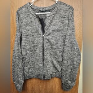 H by Halston Gray Zip-Up Jacket